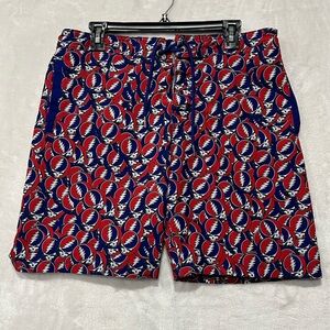 Section 119 Grateful Dead Board Shorts Mens 32 Swim Trunks Steal Your Face AOP